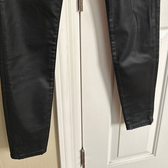 Kut from the Kloth Black Coated Mia High Rise Skinny Jeans‎ Button Fly 6 - Picture 4 of 9